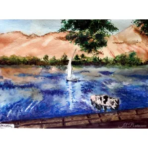 Картина "Вид на р. Нил с о. Китченера"