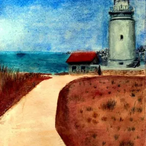 Картина "Пафос. Вид на маяк"