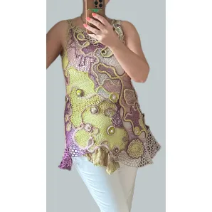 ОЛИВКА шёлковая винтажная туника