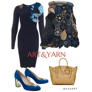 КОРОЛЕВСКИЙ СИНИЙ женский вязаный жилет