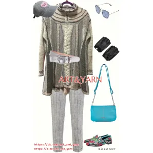 ПЕРЛА элегантный свитер с жемчужными пуговицами