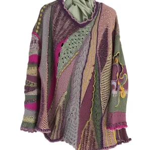 ЛИЛОВЫЙ ТУМАН Винтажный авторский джемпер