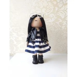 Кукла текстильная интерьерная Модница