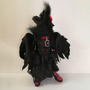интерьерная авторская кукла ворона