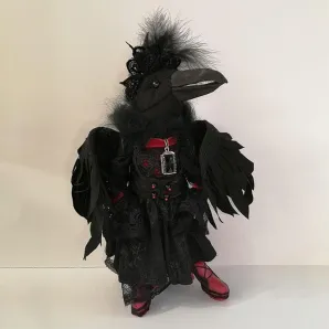 интерьерная авторская кукла ворона