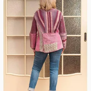 ДЕРЕВЕНЬКА винтажный жакет в технике фриформ