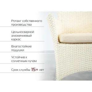 Комплект мебели из искусственного ротанга Кипр
