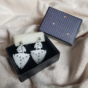 Серьги "Серебряные капли"