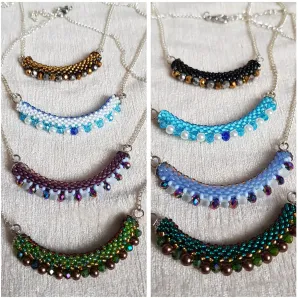 Двухстороннее колье "Радуга" из бисера