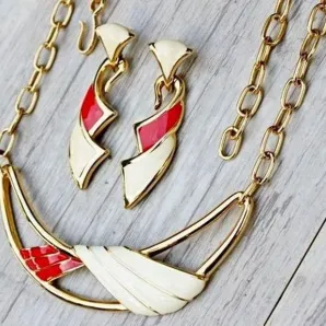 Винтажный, коллекционный комплект, колье и серьги MONET