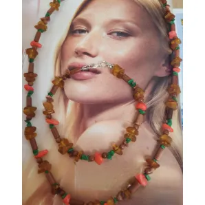 Колье и браслет из натуральных камней