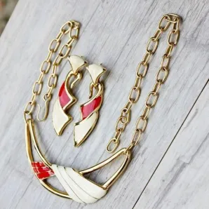 Винтажный, коллекционный комплект, колье и серьги MONET