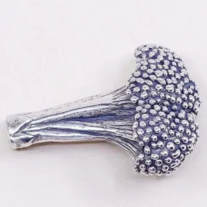 Винтажная серебряная брошь "Брокколи" от J. BREAKELL