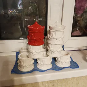 Гипсовые стаканы "Карусель" для свечей