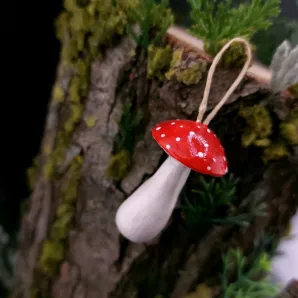 Набор мини-подвесок грибочков