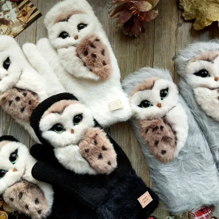 Варежки с совой