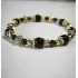 Браслет из черного агата и циркона