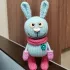 Вязаная игрушка зайчик для детей