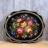 Декоративный поднос ручной работы с нижнетагильской маховой росписью