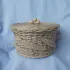 Корзинка плетеная с крышкой из бумажной лозы