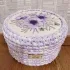 Корзинка вязаная с крышкой