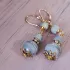 Серьги с голубым агатом