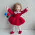 Елочная игрушка валяная из шерсти. Девочка с шарикам