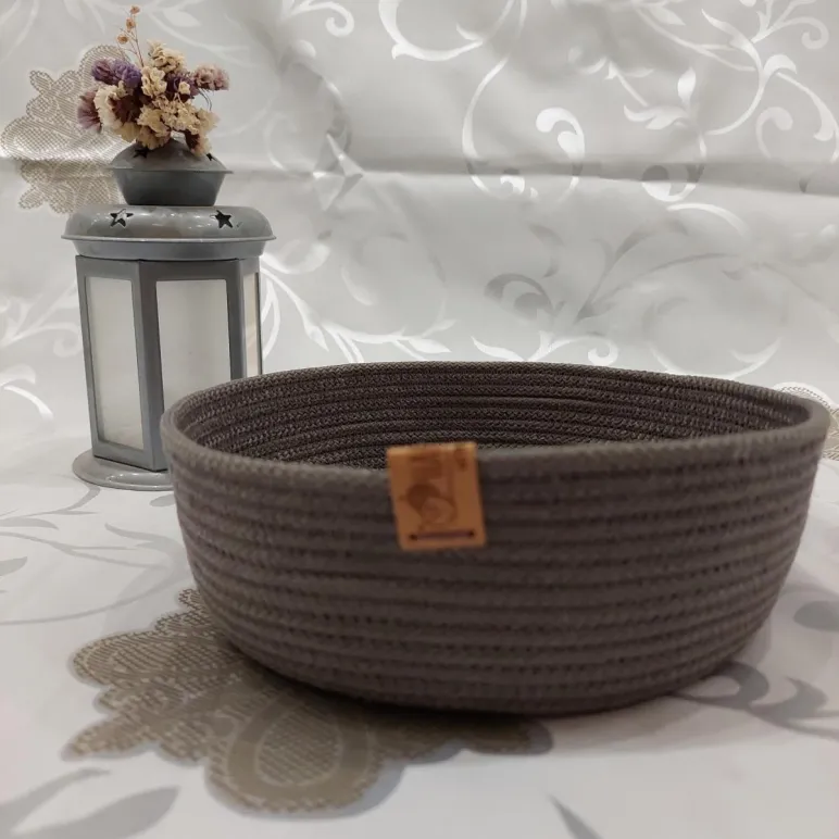 корзинка круглая из полиэфирного шнура