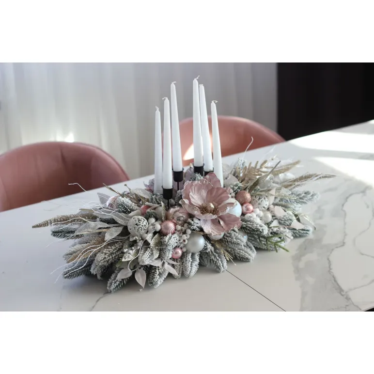 Новогодний подсвечник, декор для стола