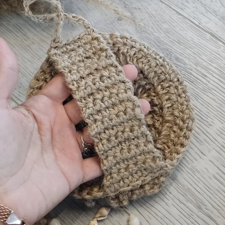 Круглая мочалка из джута