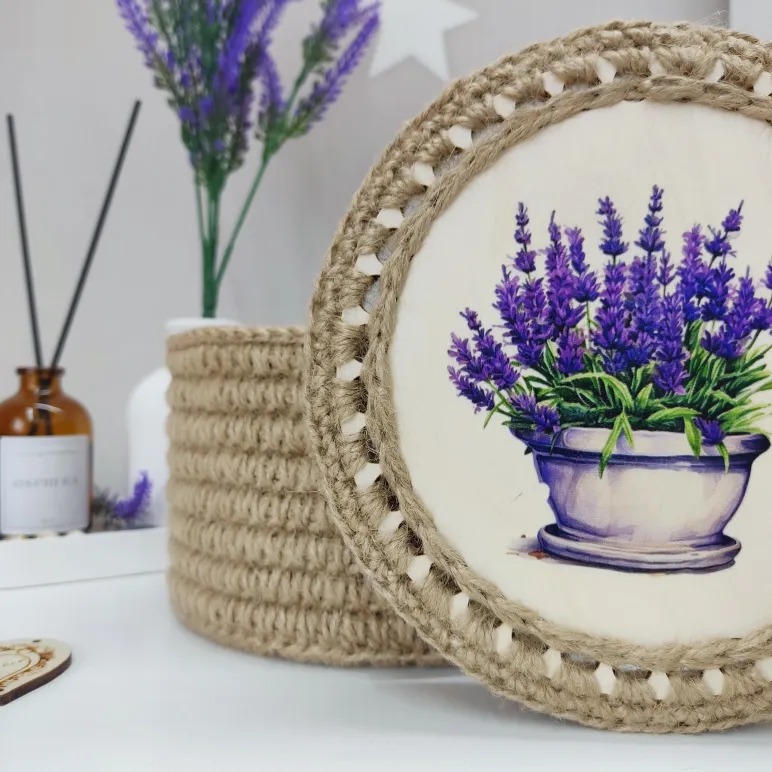 Корзина-шкатулка из джута Прованс.1.