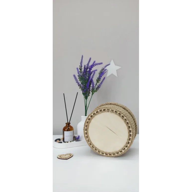 Корзина-шкатулка из джута Прованс.1.