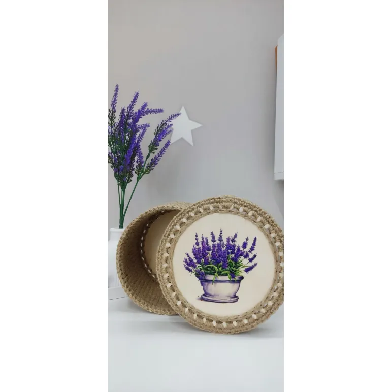 Корзина-шкатулка из джута Прованс.1.