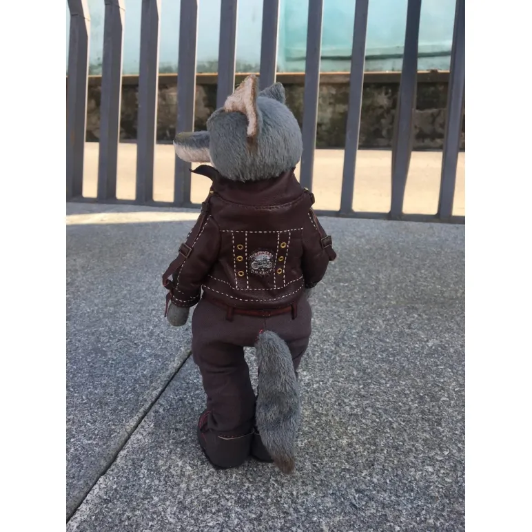 Игрушка тедди Волк на мотоцикле