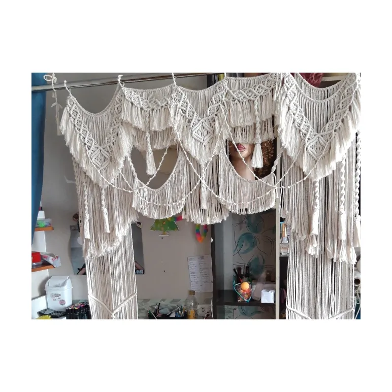 Штора макраме бохо