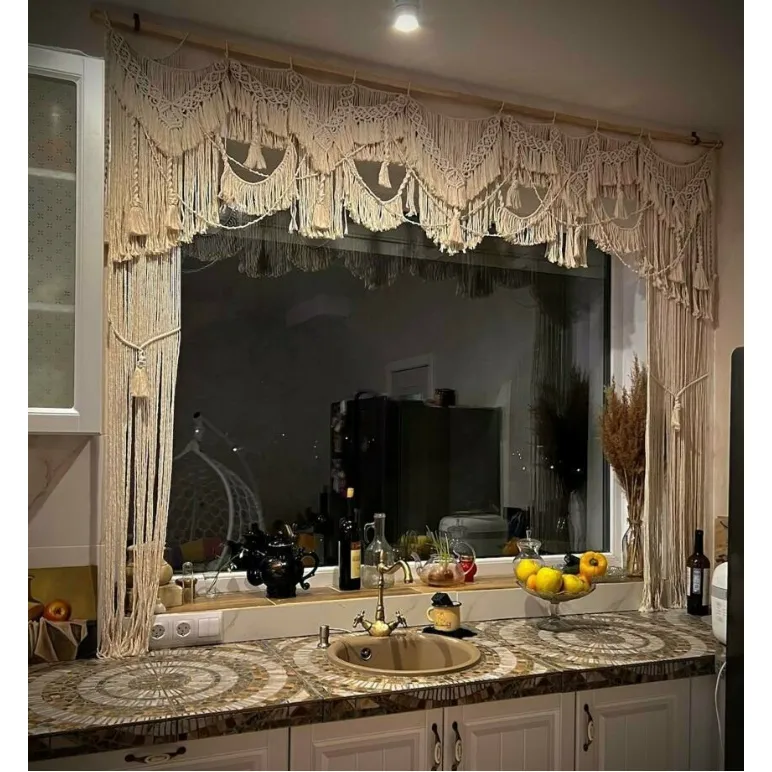 Штора макраме бохо