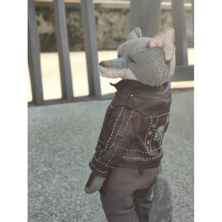 Игрушка тедди Волк на мотоцикле