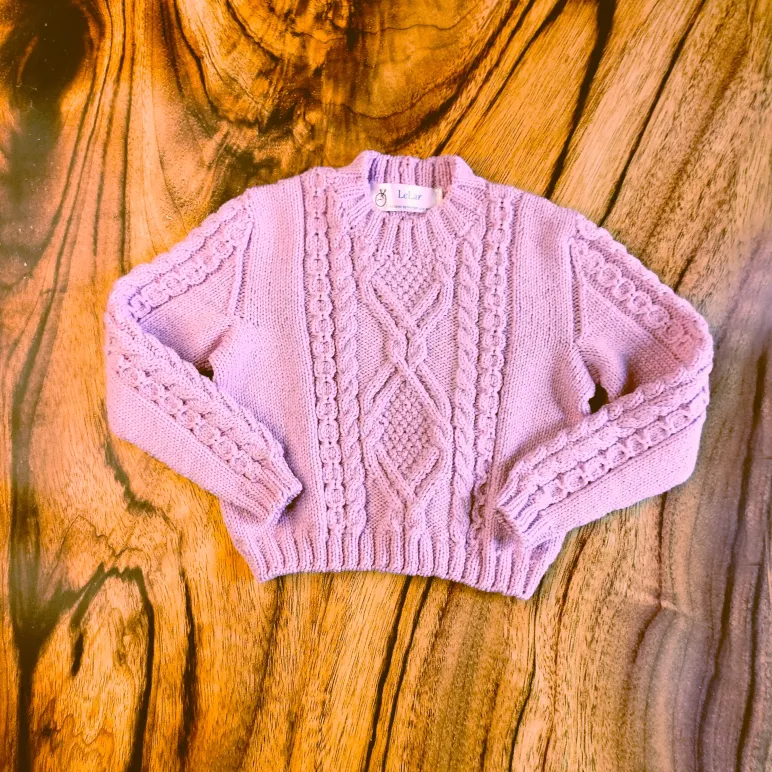 Вязаный джемпер для девочки р.80