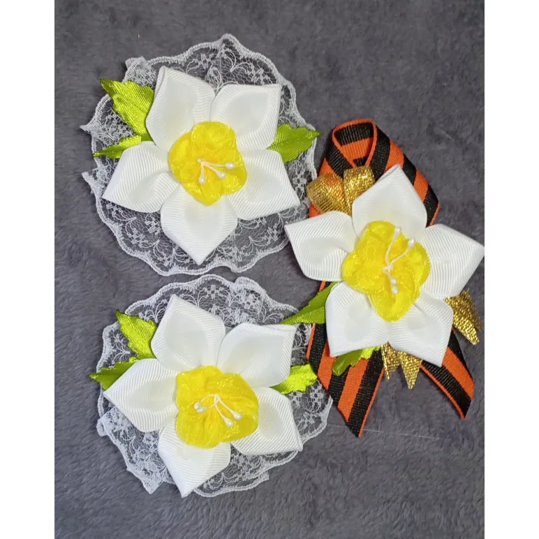 Банты и брошь — комплект