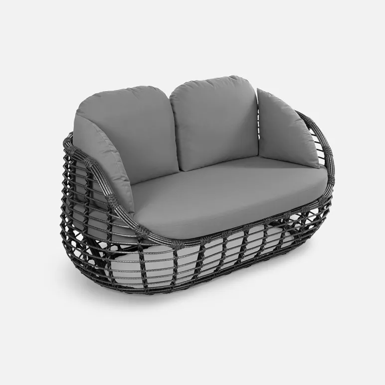 Диван "LOTUS" Чёрный металлик