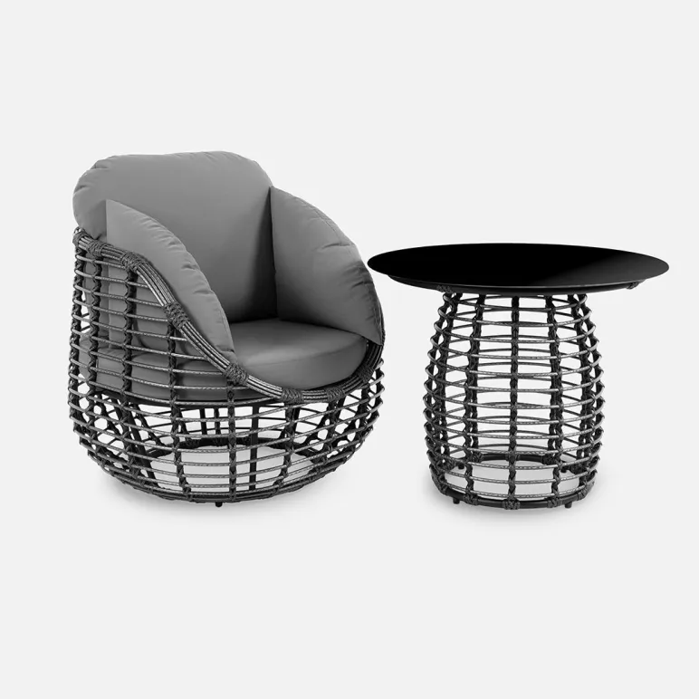 Стол «LOTUS» Чёрный металлик