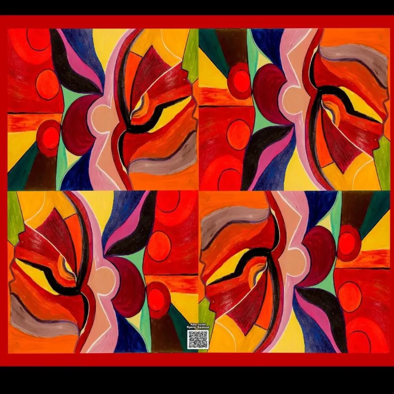 Авторский платочек, дизайн Ирины Кузиной