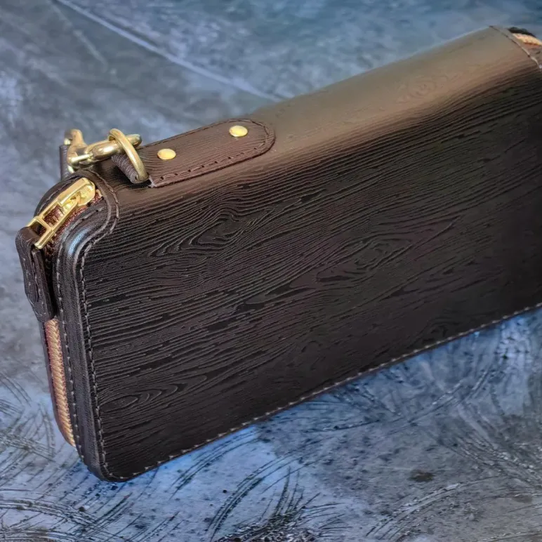 Барсетка/зиппер из натуральной кожи