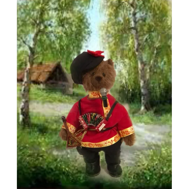 Интерьерная игрушка Медведь гармонист