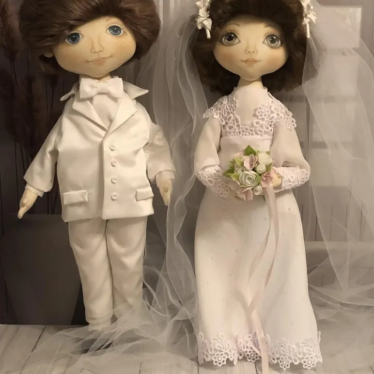 Кукла текстильная интерьерная жених