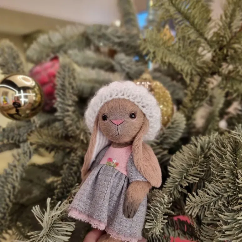 Мягкая игрушка Зайка в технике тедди