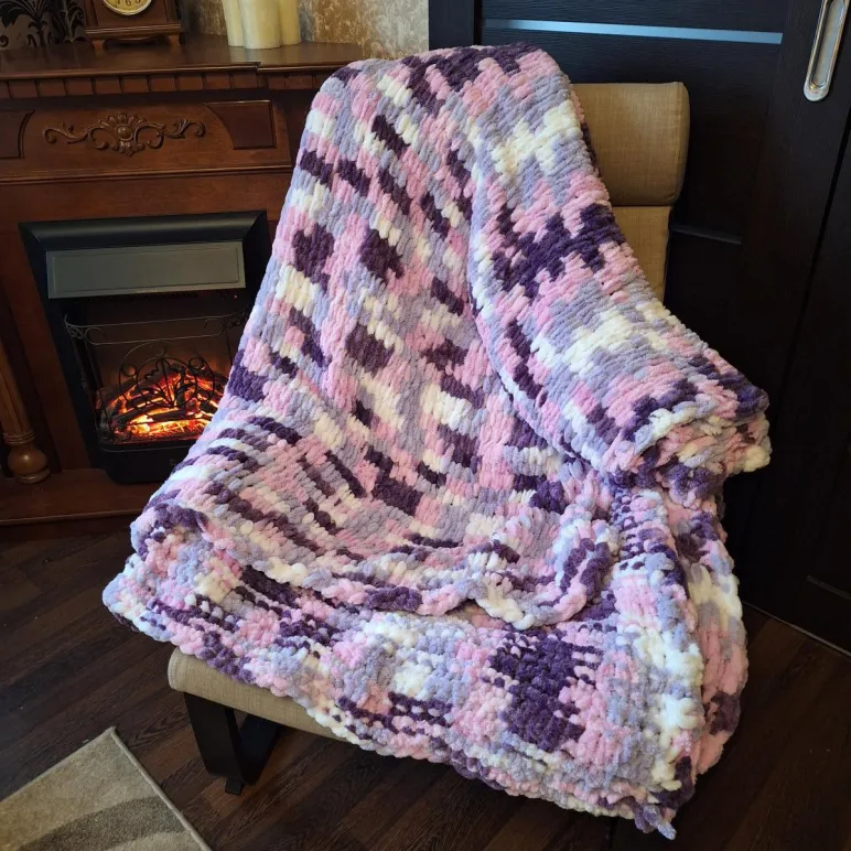 Плед "Сирень" 220*190 в упаковке сумка