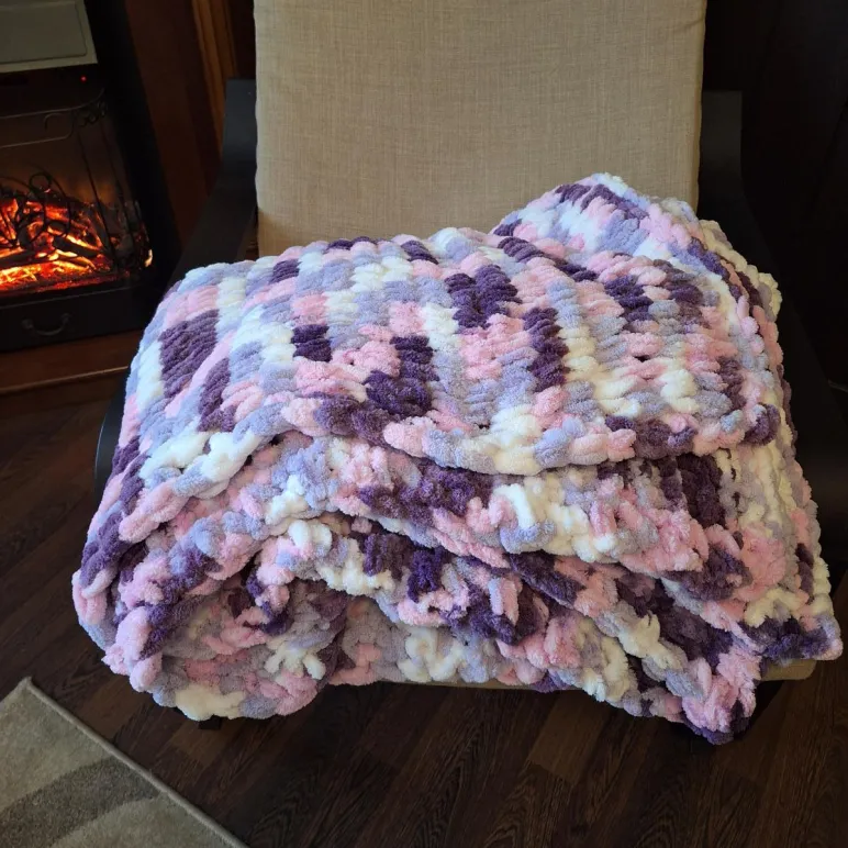 Плед "Сирень" 220*190 в упаковке сумка