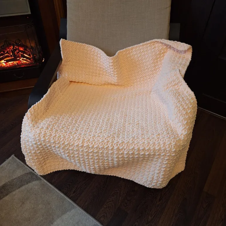 Плед "Нежность", для новорождённых 92*87 в упаковке сумка