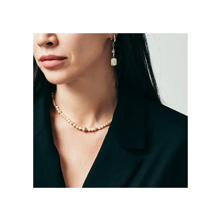 Серьги с натуральным перламутром авторские.